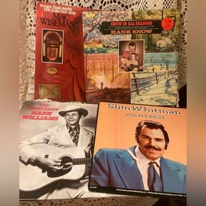 Assorted Vintage Country Opry Music Vinyl Records - 4 Records